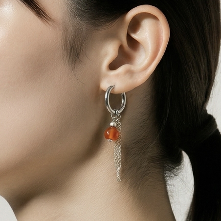 עגילי פנינה שרשרת