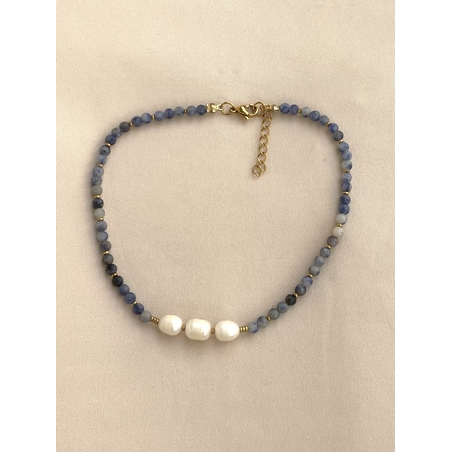 שרשרת Indigo Pearl Bedded Necklace
