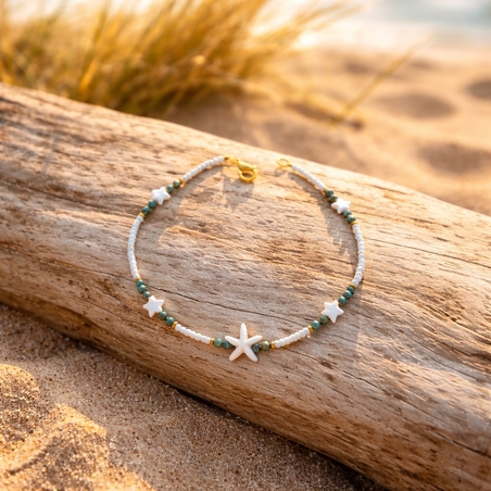 צמיד רגל טורקיז אפריקאי