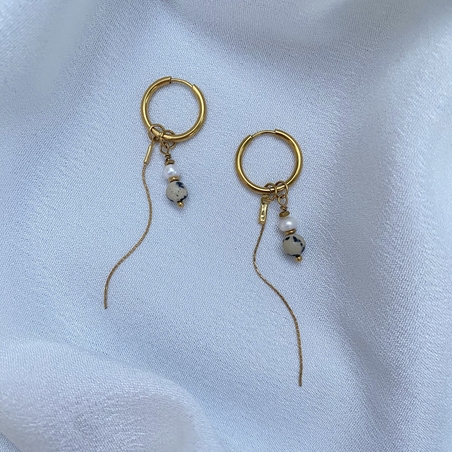 עגילי ג׳ספר פנינה