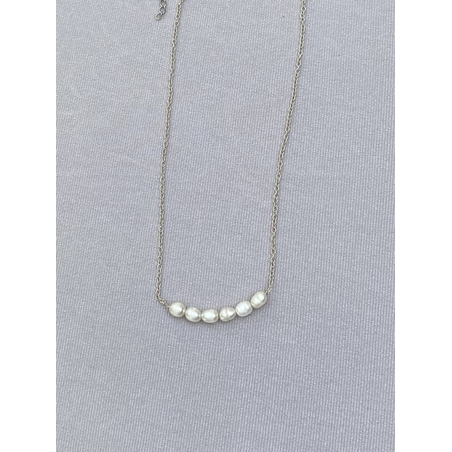 שרשרת כסף פנינים