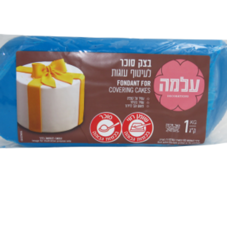 בצק סוכר עלמה כחול 1 ק