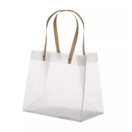 שקית פלסטיק 23/20 ידית חומה 12 יחידות