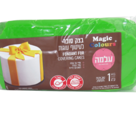 בצק סוכר עלמה ירוק 1 ק