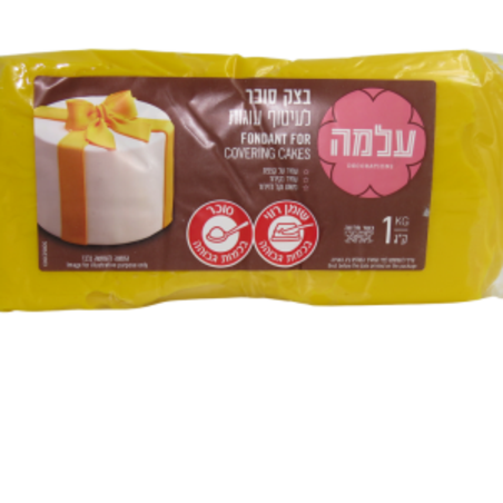 בצק סוכר עלמה צהוב 1 ק