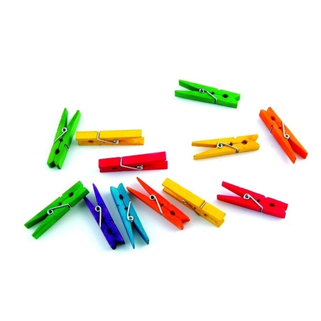 אטבים עץ בינוני צבעוני