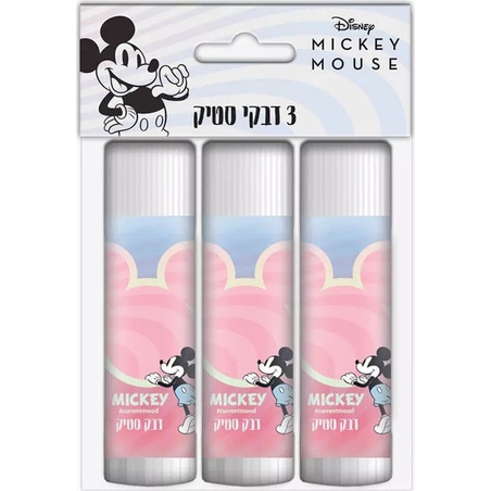 דבק סטיק 15 גרם מיקי 3 יח