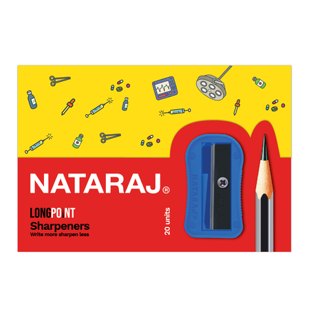 NATARAJ מחדד ראש ארוך קופסת 20 מחדד