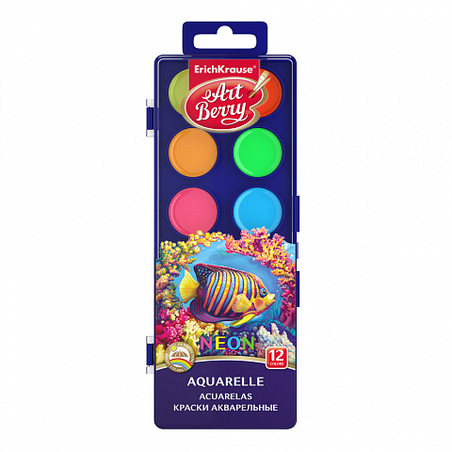 ARTBERRY צבעי מים 12 צבע ניון