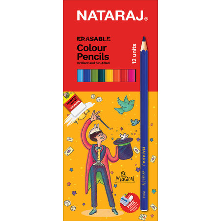 NATARAJ עפרונות צבעוניים מחיק