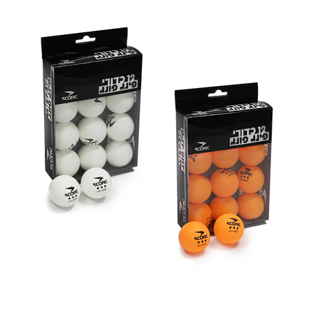 12 כדורי פינג פונג 3 כוכבים SCORE