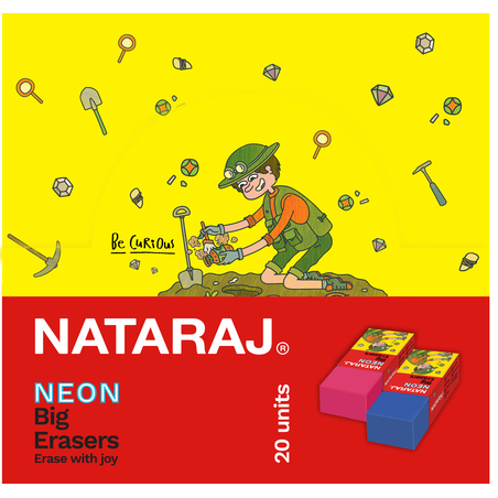 NATARAJ מחק ניון קופסה*20