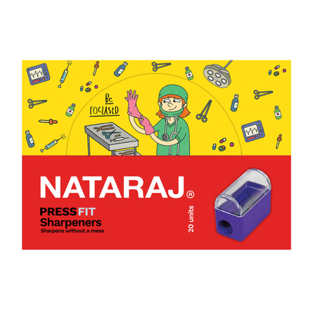 NATARAJ PRESSFIT מחדד מיכל קטן קופסה*20