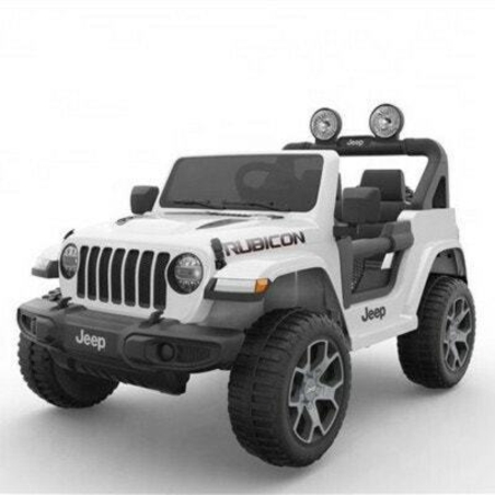 ג'יפ רנגלר ממונע לילדים 24V בצבע לבן