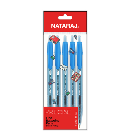 NATARAJ PRECISE FINE BALL POINT כחול אריזה*10