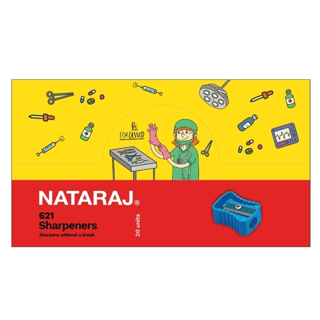NATARAJ TIDY UP מחדד עם מחק צבעוני מעמד