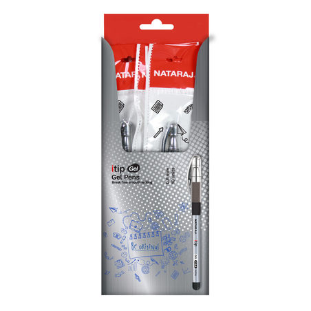 NATARAJ ITIP GEL 0.6 BLACK X10