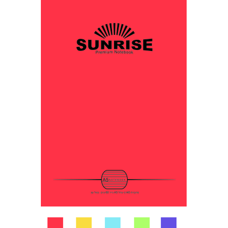 סנרייז מחברת סיכה 40 דף צבעוני (10) שורה