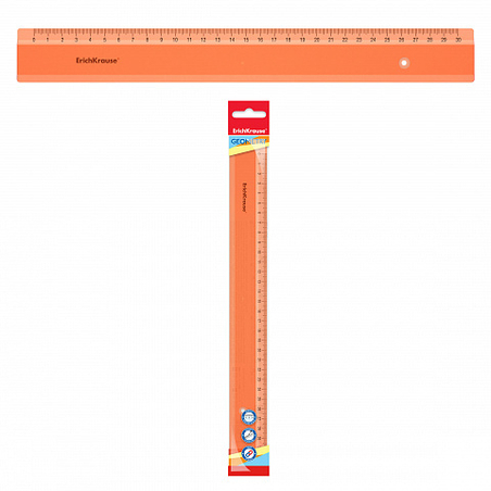 סרגל 30 סמ ניון כתום