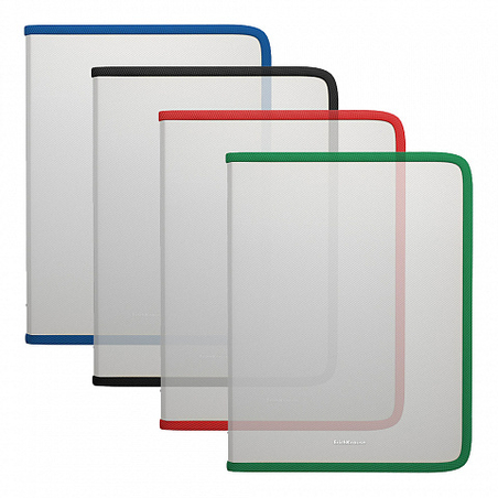 תיק מחברת עם רוכסן A4 מעורב צבעים לבן מסגרת צבע