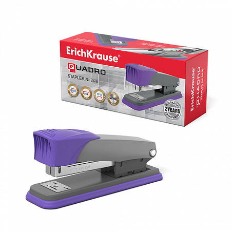 מהדק 6/24 עד 30 דפים אפור סגול