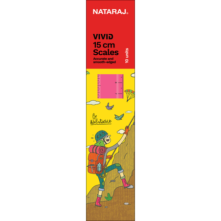 NATARAJ סרגל ויויד 15 סמ *10