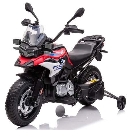 אופנוע ב.מ.וו BMW F850 GS ממונע לילדים עם גלגלי גומי אמיתיים – 12 וולט