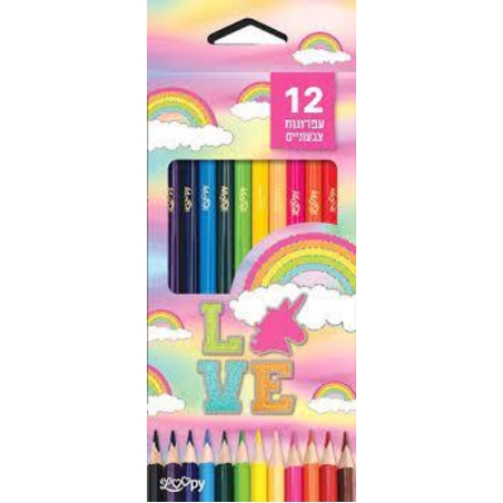 12 עפרונות צבעוניים