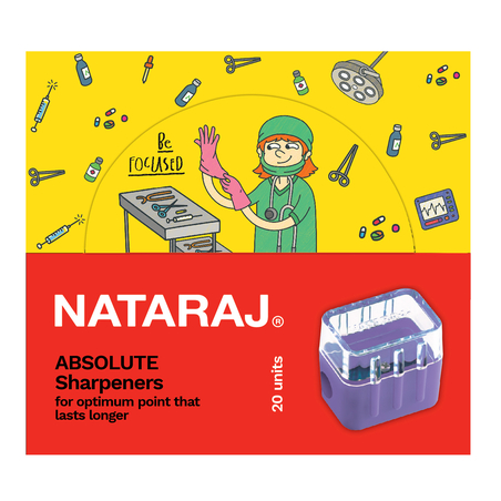 NATARAJ ABSOLUTE מחדד מיכל קטן קופסה*20