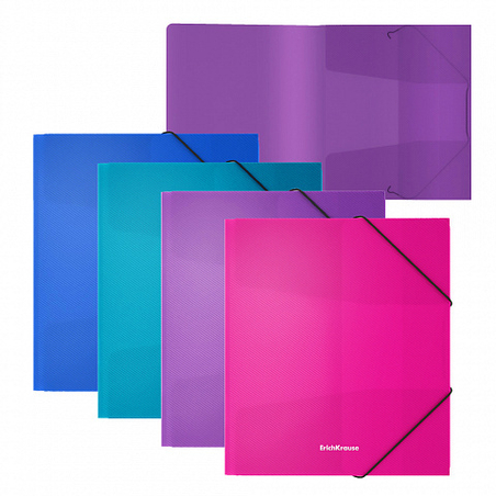 תיקייה עם גומי מעורב צבעים A5+ DIAGONAL VIVID