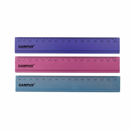סרגל אלומיניום קמפוס פסטל 15 ס