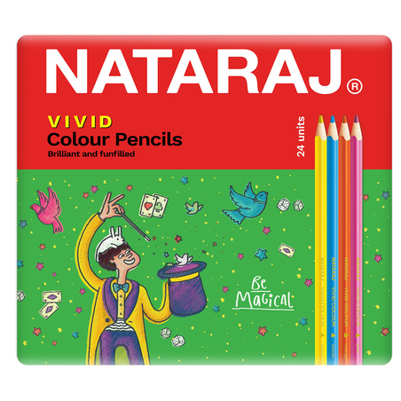 עוניים 24 צבע משולש עם חוברת צביעה VIVID PREMIUM