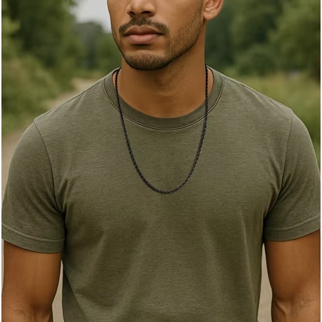 שרשרת חבל אלקום 3  שחור