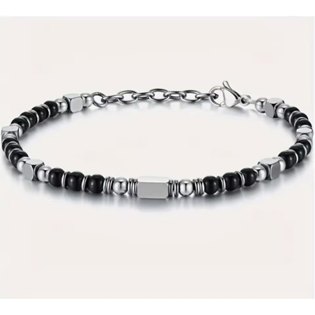 צמיד  אבנים טבעיות שחור