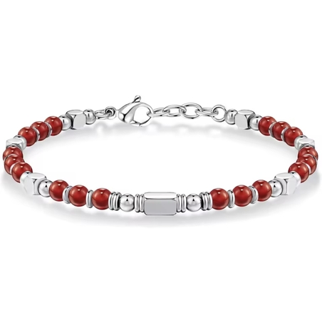 צמיד  אבנים טבעיות אדום