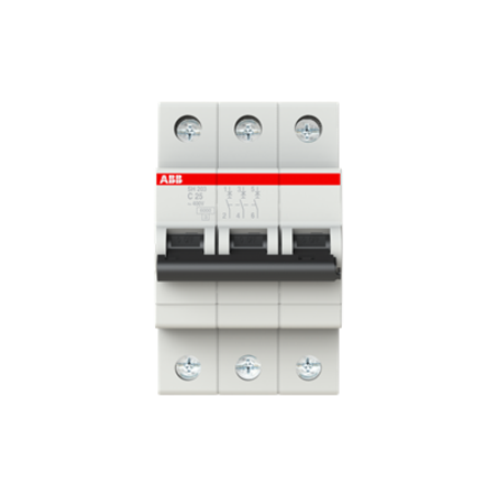 חצי אוטמט תלת פאזי 6KA ABB C25 סדרת SH203