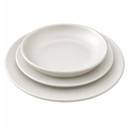 סט צלחות 18 חלקים דגם  Crystal White