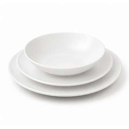 סט צלחות 18 חלקים דגם  Crystal White