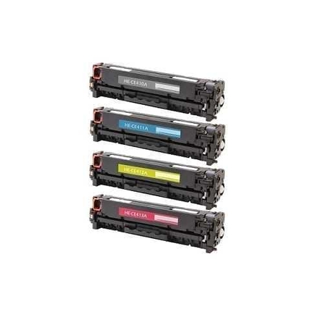 סט טונרים תואמים hp 305a ce410x/ce411a/ce412a/ce413a