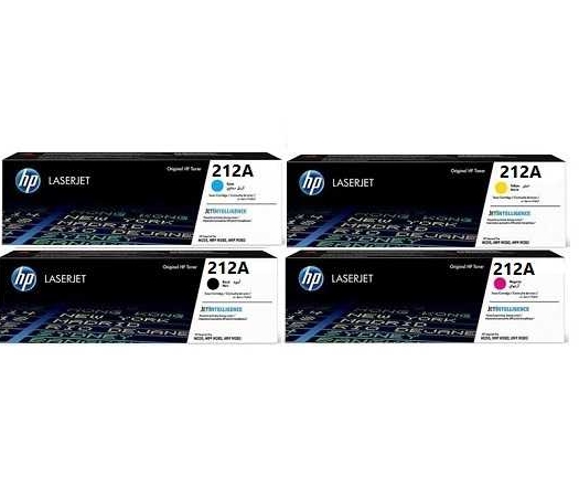 סט 4 טונרים מקוריים HP 212A W2120A/2121A/2122A/2123A