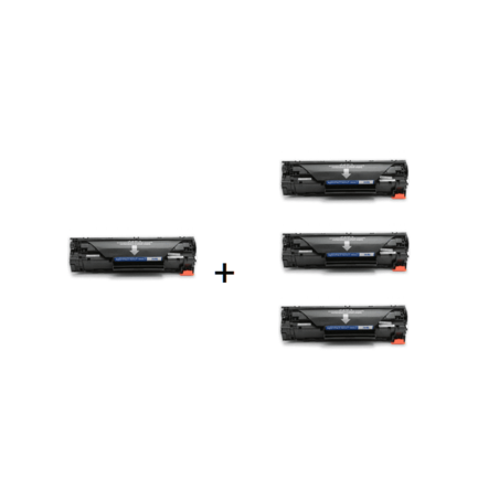 3 טונרים תואמים hp 283X + טונר תואם CF283X נוסף חינם בהספק 2.2K