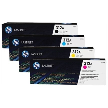 סט טונרים מקוריים hp 312a cf380x/381a/382a/383a