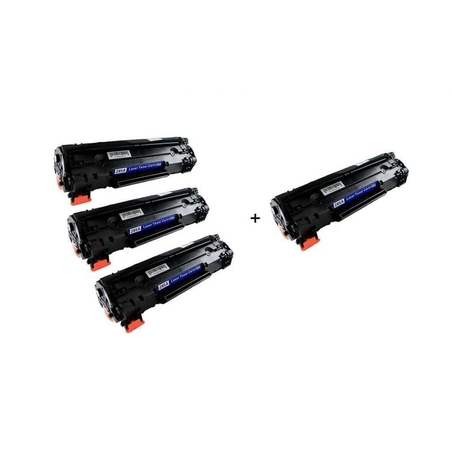 3 טונרים תואמים hp ce285a + טונר נוסף חינם