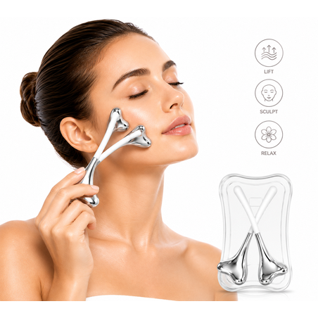 מעסה פנים יוקרתי Silver Lift – לעיסוי, ניקוז והענקת מראה זוהר לעור