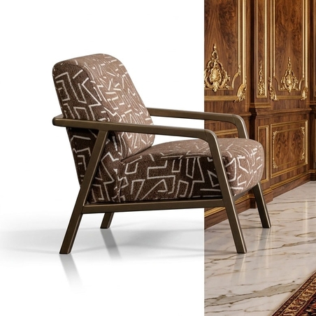 Bronze Abstract Accent Chair