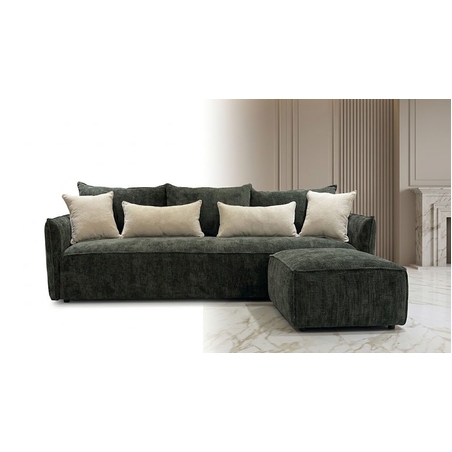 Grey Corduroy Modern Sofa