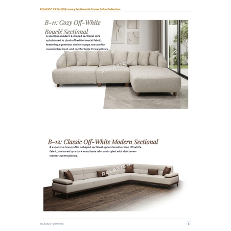 Classic Off-White Modern Sectional