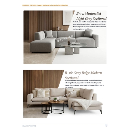 Cozy Beige Modern Sectional