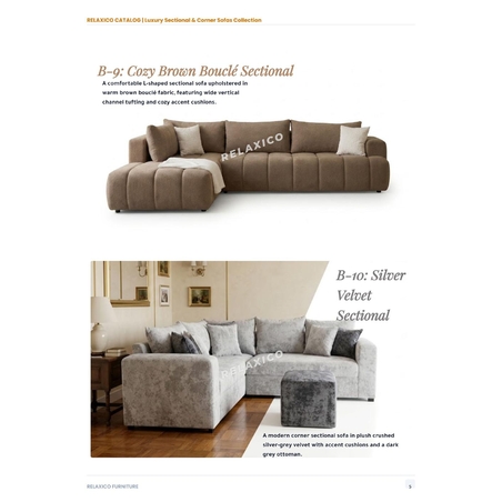 Cozy Brown Boucle Sectional