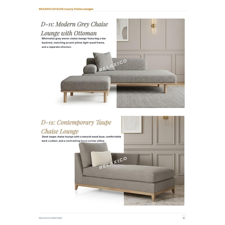 Contemporary Taupe Chaise Lounge